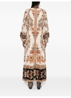 farm rio dress womanmajestic garden sand maxi dress - 344140 26069