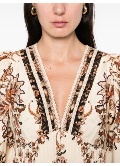 farm rio t-shirt womanmajestic garden sand blouse - 344141 26069