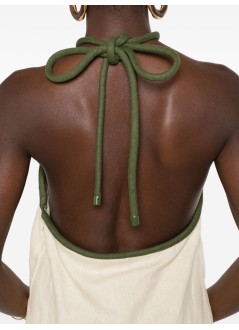 farm rio vestido mujer sand coconut sleeveless mini dress - 344850 l0029
