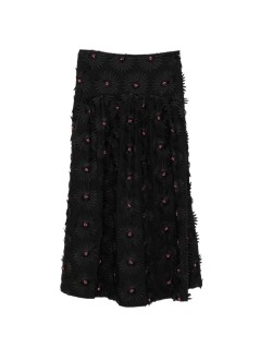 farm rio falda mujer black 3d midi skirt - 344509 l0002