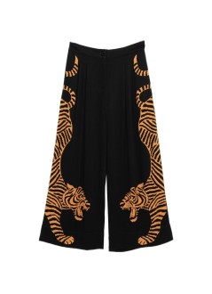 farm rio pantalon mujer black tiger pants - 345469 26017