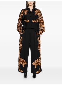 farm rio pantalon mujer black tiger pants - 345469 26017