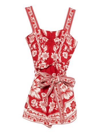 farm rio mono womanguanacaste red gathering romper - 343999 26056