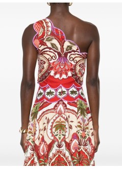 farm rio top mujer odara red one shoulder scallops top - 344015 26078