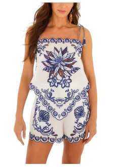 farm rio blusa mujer garden tiles richelieu blouse - 344717 l0036