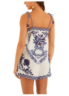 farm rio blusa mujer garden tiles richelieu blouse - 344717 l0036
