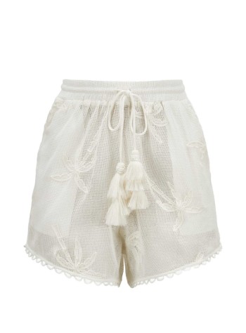 farm rio short pant womanwhite palm trees shorts - 344757 26079