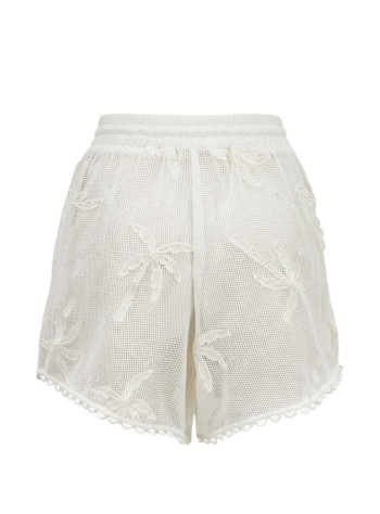 farm rio short pant womanwhite palm trees shorts - 344757 26079 2