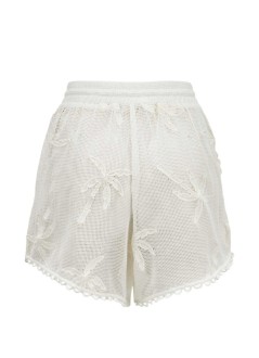 farm rio short pant womanwhite palm trees shorts - 344757 26079