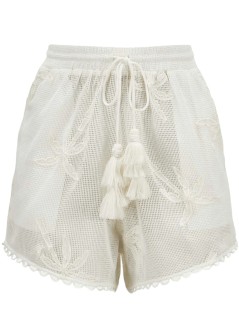 farm rio short pant womanwhite palm trees shorts - 344757 26079