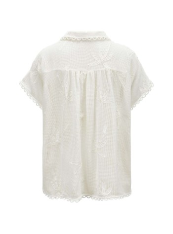 farm rio shirt womanwhite palm trees shirt - 351315 26079 2