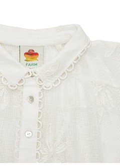 farm rio shirt womanwhite palm trees shirt - 351315 26079