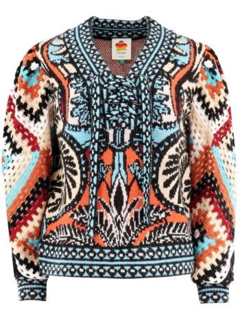 farm rio knitwear womanbalamana knit sweater - 344421 26010