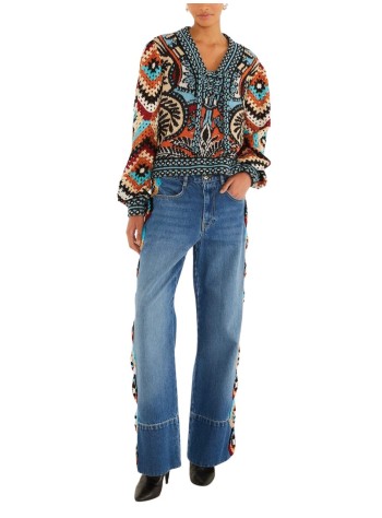 farm rio knitwear womanbalamana knit sweater - 344421 26010 2