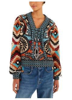 farm rio knitwear womanbalamana knit sweater - 344421 26010