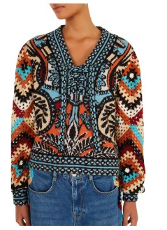farm rio knitwear womanbalamana knit sweater - 344421 26010