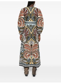 farm rio vestido mujer balamana multicolor maxi dress - 344136 26010