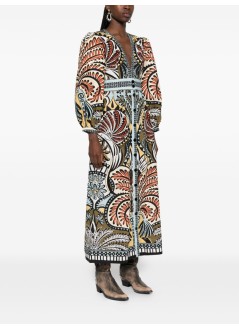 farm rio vestido mujer balamana multicolor maxi dress - 344136 26010