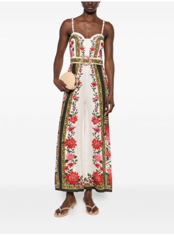 farm rio mono womanwonder rio sand sleeveless maxi jumpsuit - 344883 26106 2