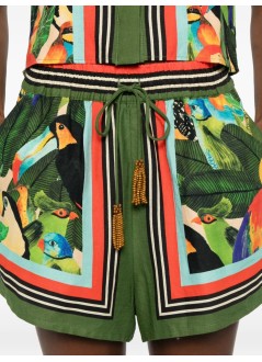 farm rio pantalon corto mujer bird leaves shorts - 344738 26015