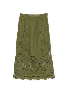 farm rio falda mujer majestic garden green richelieu skirt - 344609 l0013