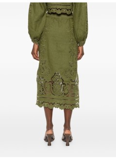 farm rio falda mujer majestic garden green richelieu skirt - 344609 l0013