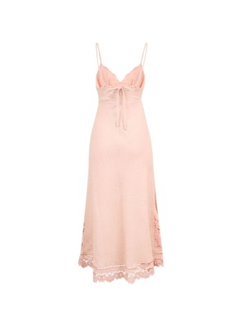 farm rio dress womanpink richelieu slip midi dress - 351184 l0017 2