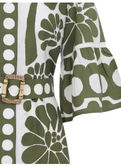 farm rio vestido mujer palermo green mini dress - 344602 26083