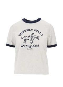 sporty & rich top mujer rh riding club ringer tee - to07364255gy18 3915