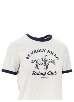 sporty & rich top mujer rh riding club ringer tee - to07364255gy18 3915