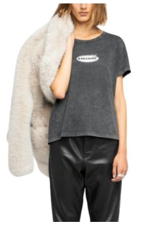 zadig & voltaire top womanalys hc motocross strass - jwts02840 011
