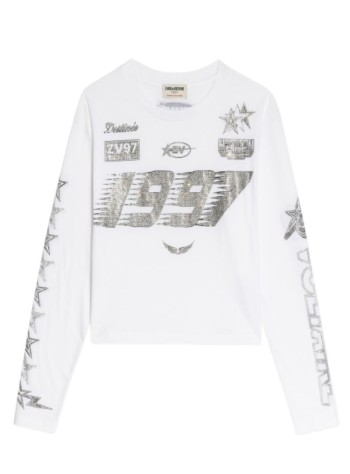 zadig & voltaire top mujer io hc multi cross strass - jwts02836 107