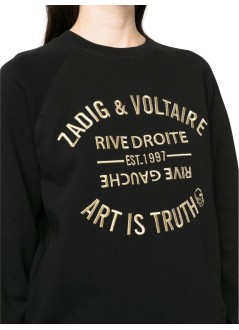zadig & voltaire sudadera mujer upper blason brode - jwsl00001 001