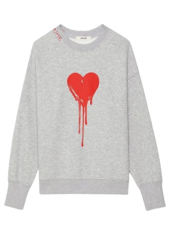 zadig & voltaire sudadera mujer oscar pmo flowing heart - jwss00576 050