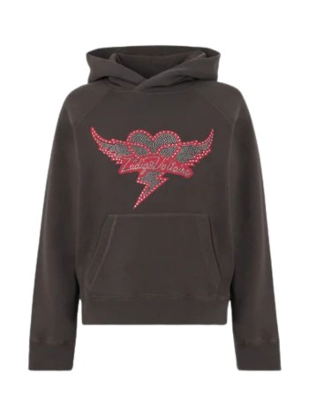 zadig & voltaire sudadera mujer georgy mo heart wings strass - jwss01688 009