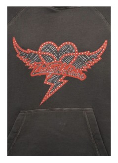 zadig & voltaire sudadera mujer georgy mo heart wings strass - jwss01688 009