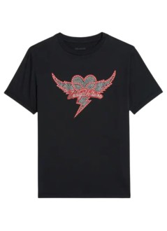zadig & voltaire top womanedwin hc heart wings strass - jwts02856 011