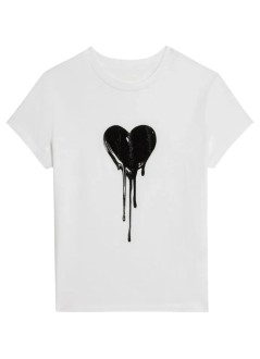 zadig & voltaire top womanwalk hc flowing heart strass - jwts02858 103