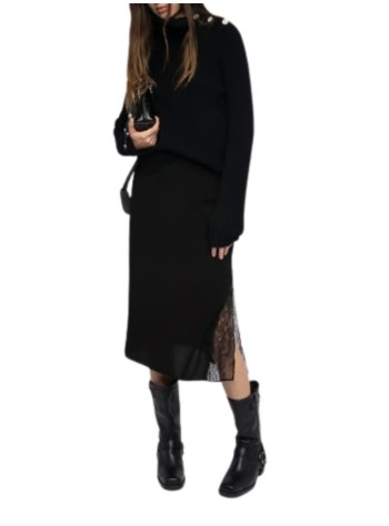 zadig & voltaire falda mujer jayla soft - wwsk01637 011 2