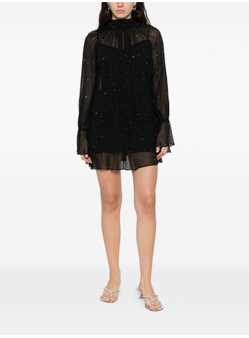 staud vestido mujer roux dress - r26r2201ef blk 2