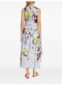 tory burch dress womanprinted asymmetric silk dress - 183207510 510