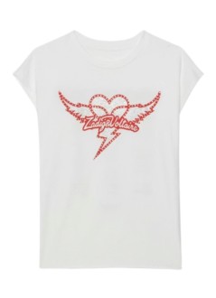 zadig & voltaire top womancloe hc heart wings strass - jwtt01280 103