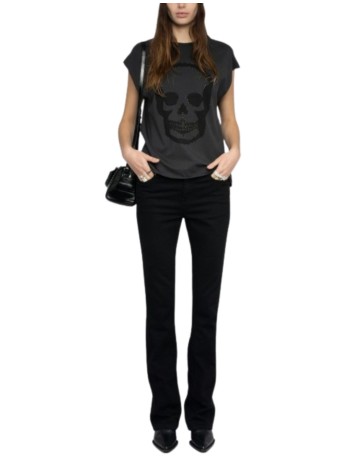 zadig & voltaire top mujer cloe hc skull holes - jwtt01290 021 2