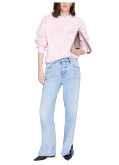 anine bing sweater womanspencer sweatshirt anine bing - a0812034pki1 pink