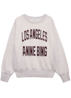 anine bing sweater womanharry shrunken sweatshirt la - a0811677bgi15 oatmel