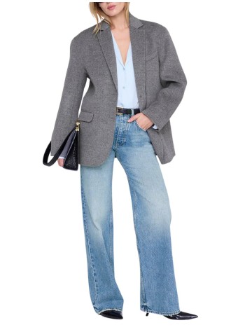 anine bing camiseria mujer bethany shirt - a0711597lh28 pale blue 2