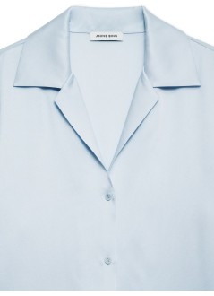 anine bing shirt womanbethany shirt - a0711597lh28 pale blue