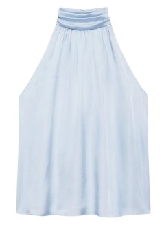 anine bing t-shirt womanmarie top - a0712068lh28 pale blue