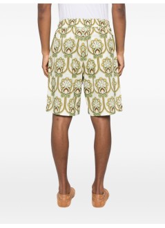 drôle de monsieur short pant manshort tapisserie florale lin - jbs158li012gn green