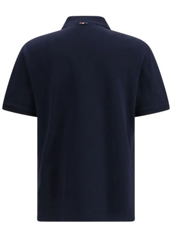 thom browne polo hombre short sleeve rib cuff polo w/ engineered 4 bar stripe in cl - mjp110p00050 415 2